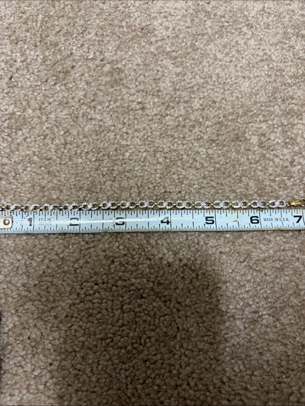 10kt Gold infinite diamond bracelet
